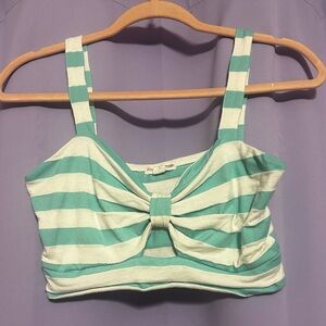 Blue and white cropped tank perfect for a Mr Smee Disney bounding